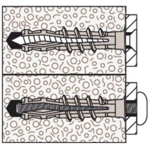 Produktbild für Schrauben-Dübel-Set Fischer 578989, Porenbetondübel FFA 10 S