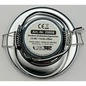 Produktbild für Einbaulautsprecher ChiliTec CT-8W, chrom, 3 W, 1-Weg
