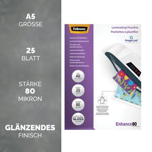 Produktbild für Laminierfolien Fellowes 53960 ImageLast, DIN A5