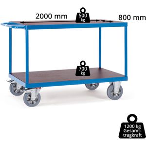 Produktbild für Tischwagen Fetra 12406, aus Metall &amp; Holz