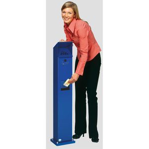 Produktbild für Aschenbecher VAR SG 115, enzianblau, für Outdoor, mit Dach