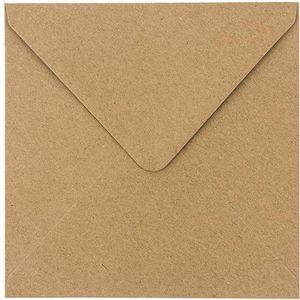 Briefumschläge Ideen-mit-Herz braun, quadratisch