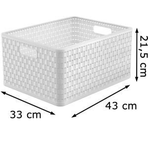 Produktbild für Aufbewahrungskorb Rotho Country A4+, 28L