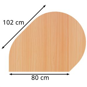 Produktbild für Anbautisch Hammerbacher LA81, buche / silber