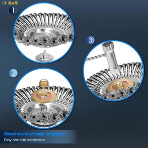Produktbild für Drahtbürste S&amp;R 135.200.101, Unkrautbürste, Set
