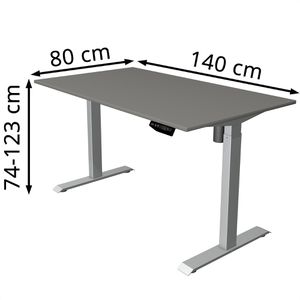 Produktbild für Schreibtisch Kerkmann Move 1, graphit / silber
