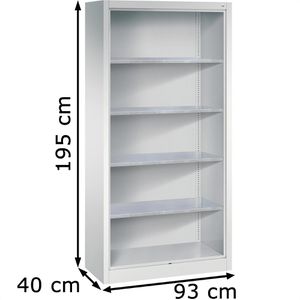 Produktbild für Werkzeugschrank CP-Möbel 8920-02, aus Metall, lichtgrau