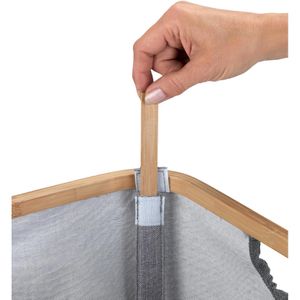 Produktbild für Wäschekorb Wenko Bahari, grau, mit 4 Griffen