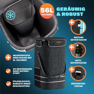 Produktbild für Einkaufstrolley Monzana 108231, schwarz, klappbar