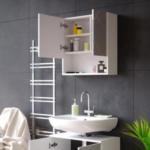 Produktbild für Spiegelschrank Vicco Irma, weiß hochglanz