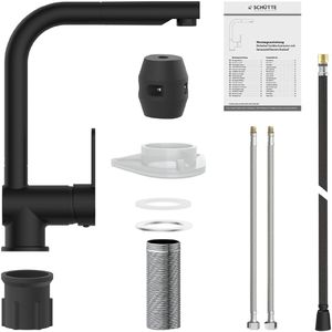 Produktbild für Küchenarmatur Schütte London, schwarz matt