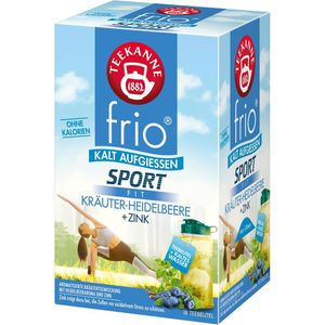 Teekanne Tee Frio Sport Kräuter-Heidelbeere + Zink, 18 Teebeutel, 45g