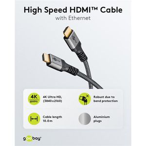 Produktbild für HDMI-Kabel Goobay Plus 64997 HDMI 2.0, vergoldete Stecker