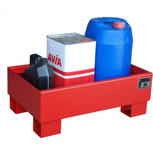 Produktbild für Auffangwanne BAUER AW 60-1, rot, aus Stahl