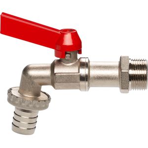 Produktbild für Auslaufventil Gardena 07333-20, Hebelgriff rot, aus Messing