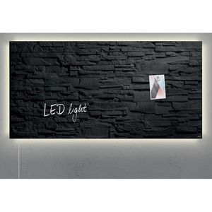 Sigel Glas Magnettafel Artverum Gl407 Led Light 46 X 91 Cm Design Schiefer Stone Mit Led Beleuchtung Bottcher Ag