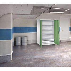 Produktbild für Werkzeugschrank CP-Möbel 8932-503, aus Metall, grau / grün