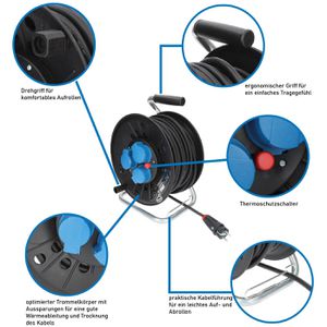 Produktbild für Kabeltrommel Kalle-das-Kabel H07RN-F, 40 m