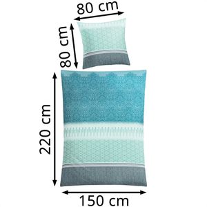 Produktbild für Bettwäsche Kleine-Wolke Estrella, Petrol, Satin