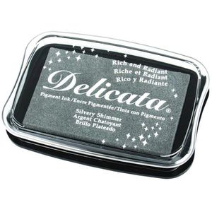 Produktbild für Stempelkissen Rayher Delicata, für Kreativprojekte, silber