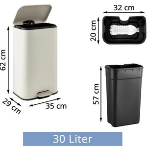 Produktbild für Mülleimer hJh-OFFICE CLEAN 1, beige