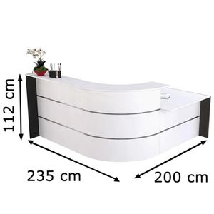 Produktbild für Empfangstheke Kerkmann Bari 3569, weiß / anthrazit