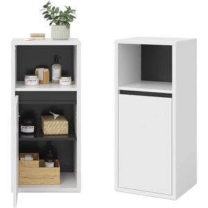 Produktbild für Bad-Hängeschrank Vicco Viola, weiß / grau