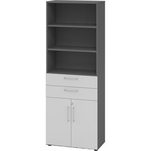 Produktbild für Kombischrank Hammerbacher Serie 9 Advanced, grau / graphit
