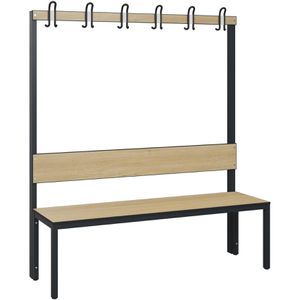 Umkleidebank CP-Möbel 8061-100, Sitzfläche Holz, 150 cm
