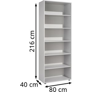 Produktbild für Aktenregal Geramöbel Flex, S-386001-L, aus Holz