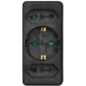 Produktbild für Steckdosenadapter Hama 223216, schwarz