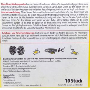 Produktbild für Mückenspirale Elina-Clean Citronella-Spirale