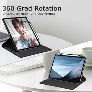 Produktbild für Tablet-Hülle Fintie Rotating Case, schwarz