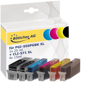Produktbild für Tinte Böttcher-AG für Canon PGI-550PGBK XL + CLI-551 XL