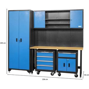 Produktbild für Werkbank Güde GWS, 40495, blau, 6-teilig