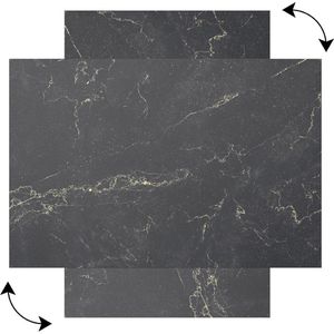 Produktbild für Magnettafel ALLboards MetalBoards Schwarzer Marmor