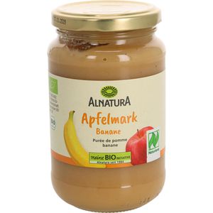 Produktbild für Fruchtpüree Alnatura Apfelmark Banane im Glas,100% Frucht, BIO