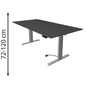 Schreibtisch Kerkmann Move 3 Tube, anthrazit / silber