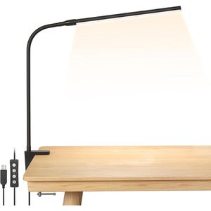 Schreibtischlampe Lepro schwarz, LED, dimmbar
