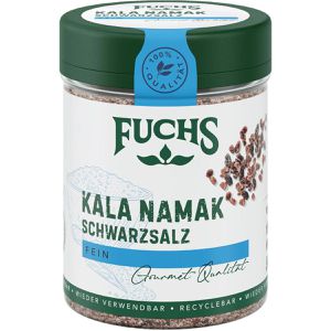 Salz Fuchs Kala Namak Schwarzsalz Gourmet Qualität, im Streuer