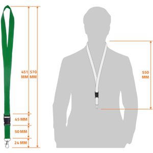 Produktbild für Schlüsselband Karteo grün, Textil
