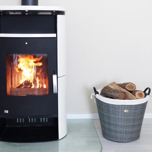 Produktbild für Kaminholzkorb Habau Feuerholzkorb 2724, grau