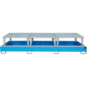 Auffangwanne BAUER AWA 1000-3, blau, aus Stahl