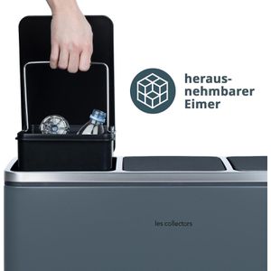 Produktbild für Mülleimer Les-Collectors N984, blaugrau