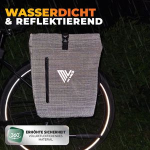 Produktbild für Gepäckträgertasche Mivelo Primus, schwarz, 20 Liter