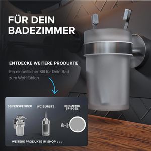 Produktbild für Zahnputzbecher ovimar Nordre, aus satiniertem Glas