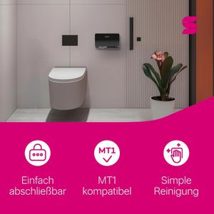 Produktbild für Toilettenpapierspender Satino Hyginity, 333427, MT1