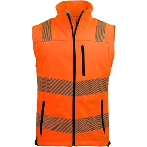 Warnweste ASATEX Prevent Softshell, signalorange-schwarz