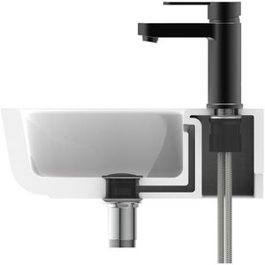 Produktbild für Waschtischarmatur Schütte Elephant, schwarz matt