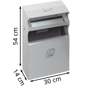 Produktbild für Aschenbecher VAR WH63, 45014, silber, für Outdoor, mit Dach